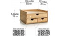 Prosumer's Choice Bamboo Desktop Organizer with 3 Drawers and US Letter Size Paper Tray for Home and Office - B8MPCMI26
