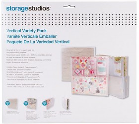 Storage Studios Vertical Variety Pack of Paper Holders for Up To 12 x 12 Inch Paper and Supplies Clear CH92604 - BIREFJCQH