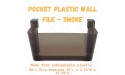 1InTheOffice Wall File Holder Unbreakable 3-Pocket Plastic Letter Wall File Plastic Wall Mount File Holder 3 Pocket Wall File Holder Smokey Black 3 Pocket - B4BSLXBJG