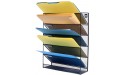 5 Tray Wall File Organizer Metal Mesh Organizer with 5 Trays Perfect for Sorting Incoming Mail Storing Important Letter Files Folders Papers Books Binders and More - BZTAZCC4S