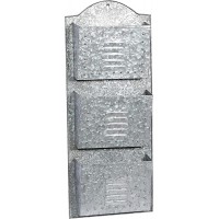 Deco 79 49139 Metal Wall Pocket 15"W 35"H  Gray - BTNLKNZ96
