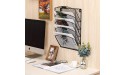 EasyPAG 5 Tier Wall File Holder Hanging Mail Organizer Metal Chicken Wire Wall Mounted Document Magazine Rack for Home and Office,Black - BPT1AWNQG