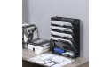 EasyPAG Wall File Organizer Mesh 5 Tier Black Vertical Hanging File Folders Holder Rack for Office Home - BVOMJY7XU