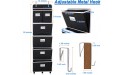 JARLINK 2 Pack 5-Shelf Over The Door File Organizer Hanging Wall File Organizer for Office or Home File Folder Storage for Notebooks Magazine Books Stationery Letters Black - BW8U8WO05