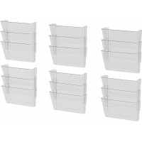 Letter Size Wall Files Clear Set of 3 Pack of 6 - BZ78D7GA1