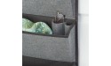mDesign Soft Fabric Wall Mount Over Door Hanging Storage Organizer 4 Large Cascading Pockets Holds Office Supplies Planners File Folders Notebooks Textured 2 Pack Charcoal Gray Black - BOGK7WME3