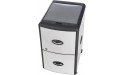 Mobile File Cabinet with Wheels Black and Silver Metal Wall. - B39ODKFGL