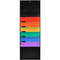 OFNMY Wall File Organizer Classroom Organization and Storage 6 Pockets Hanging File Folders Cascading Wall Organizer Organize Your Assignments Files Scrapbook Papers & More - BPZ9P67ZM