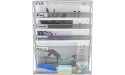 PAG Hanging Wall File Holder Mail Sorter Magazine Rack Office Supplies Metal Mesh Desk Organizer 6 Tier Silver - BT1VC4CWJ