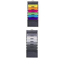 Smead Cascading Wall Organizer Bright and Gray Colors - B4TDNTNT0