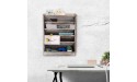 Superbpag Wood Wall Mounted File Holder Organizer Literature Rack 6 Compartments - BXCQBLVDA