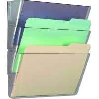 Universal 53682 3 Pocket Wall File Starter Set Letter Clear - B8AS0YLRB