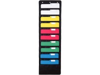 WallDeca Hanging File Organizer | Black Letter-Sized Storage Pocket Chart for Office Home and Classroom 10 Pockets Original - BIN4OEGJQ