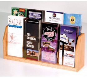 Wooden Mallet 8-Pocket Countertop Brochure Display Light Oak - B4I6EQXMQ