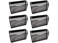 YBM Home Mesh Wall Mount File Organizer Holder for Home and Office Single Pocket Hanging File Holder for Folders Documents Letters and Magazines Black 6 Pack - BUOVJXDYQ